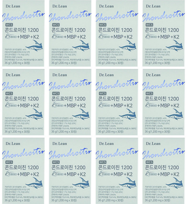 Dr.Lean 닥터린 콘드로이친 1200 콘레이티+MBP K2, 30정, 12개