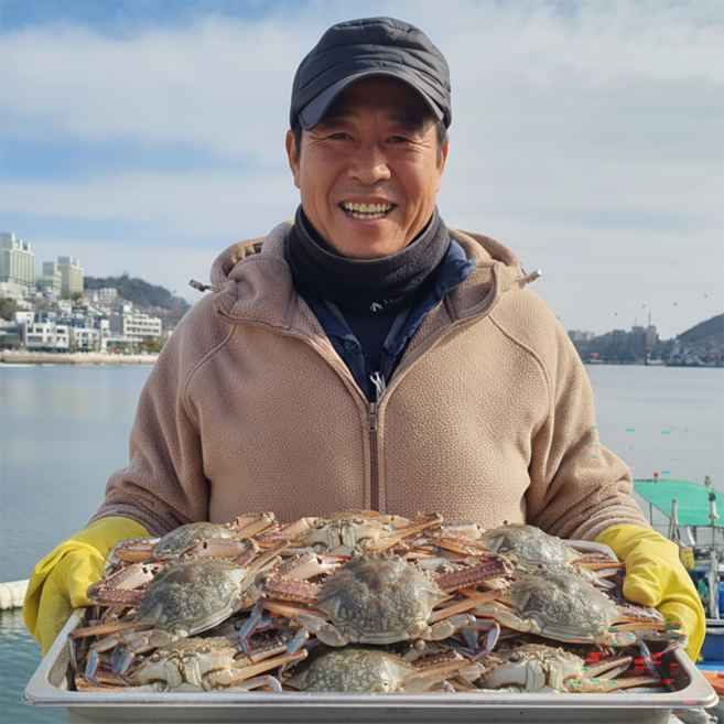 [상위1%생산자직송] 수율확정 알배기 활꽃게 암꽃게, 1박스, 1kg
