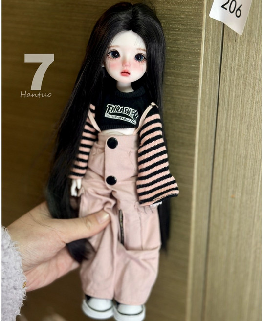 구체관절인형30cm 수제 메이크업 풀세트 가발 의상 신발포함, 1개, 7, 30cm