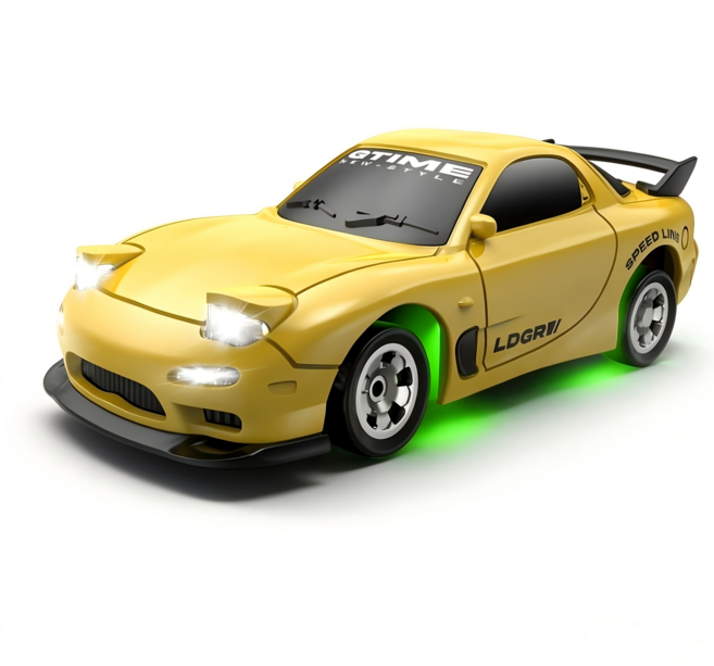 遙控車, RX7黃色【1:64】, 1個