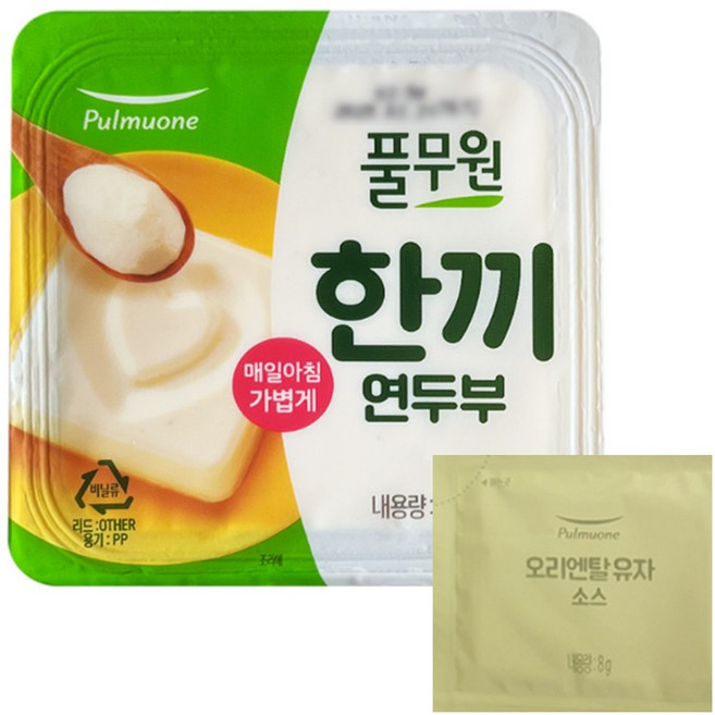 풀무원 한끼 연두부 오리엔탈 유자, 118g, 4개