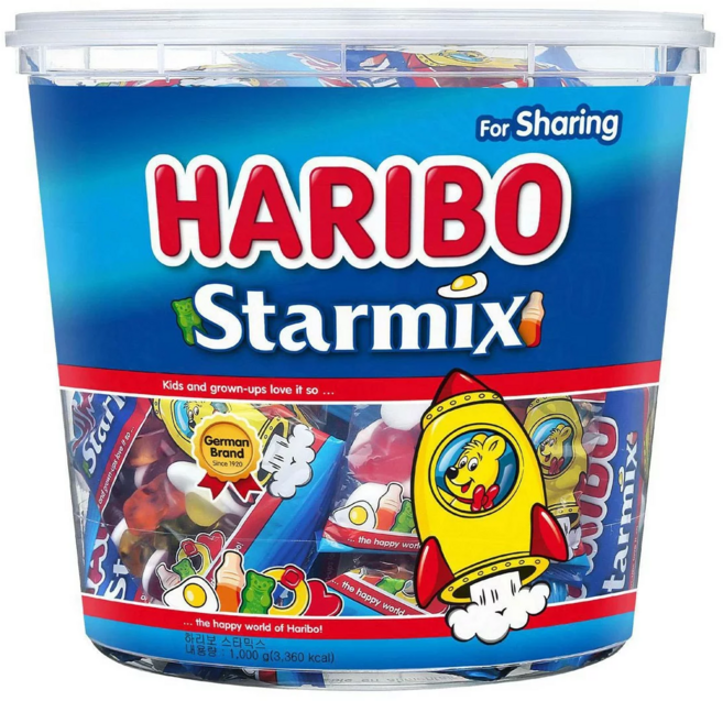 HARIBO Starmix 適合分享 德國品牌, 1kg, 1套