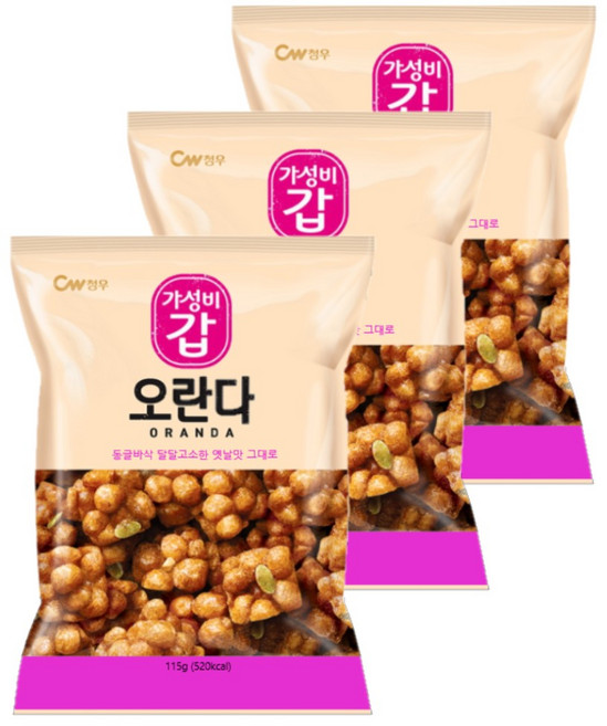 청우식품 오란다, 115g, 3개