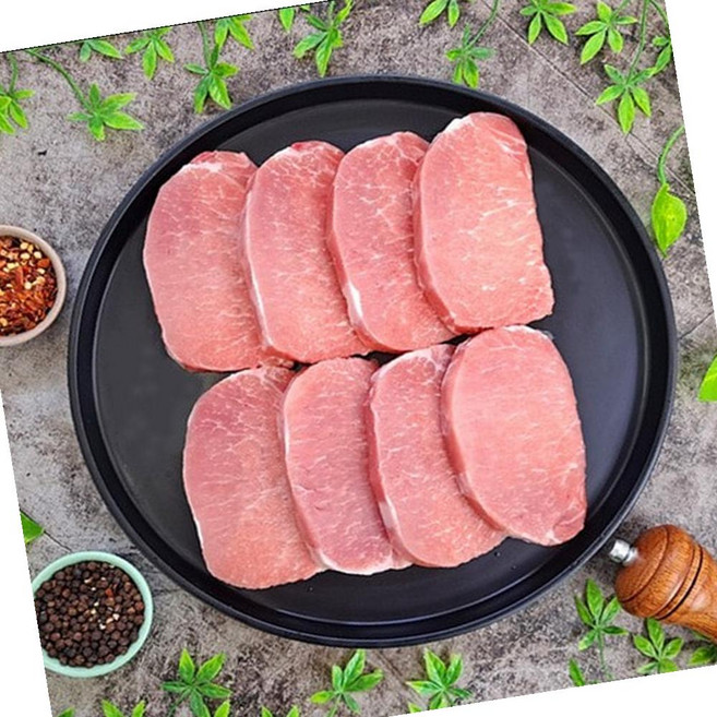 VGD 국내산 냉동 등심 돈가스용 1cm 절단 연육작업 2kg 돈까스재료 등심돈까스 냉동돈가스, 1개