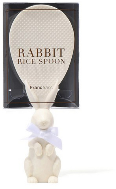 프랑프랑 스탠드 토끼 밥주걱, WhiteColor, 1개