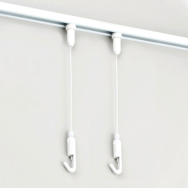 원터치 HJ 기본형 액자레일 C세트 (레일 1m 액자걸이 2개), 설치면 목재(기본 나사못), 1세트