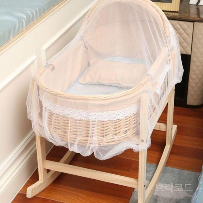원목 아기침대 요람 선물 침실 출산 베드 아기요람 신생아침대, 원색 80 롱 베어 바스켓 (안감X)
