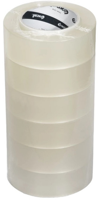 Excell OPP透明封箱膠帶 48mm x 150M 每組6個, 1組
