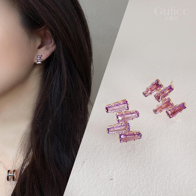 古莉可 簡約幸運草永恆花語耳勾 Golicc