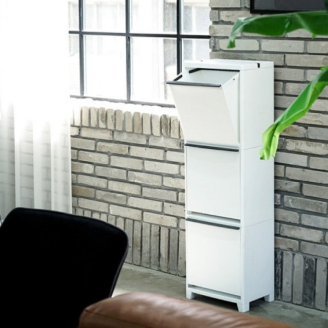 프랑코 스탠드 분리수거함 3단 352 x 270 x 1145mm, 혼합색상