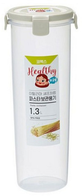 파스타 보관용기 1.3L 밀폐 면 국수 스파게티 건면 수납함 주방 정리함, 1개
