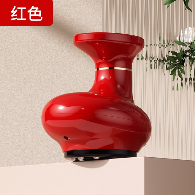 電動拔罐器 刮痧儀 加熱 數顯 恆溫 按摩器, 紅【數顯+恆溫+刮痧拔罐】, 1個