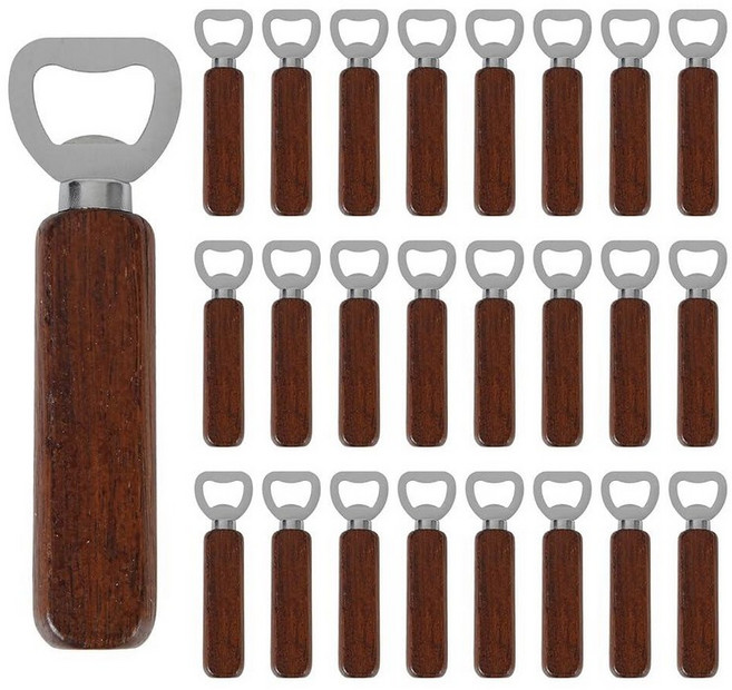Yugada 25 PCS Wood Bottle Opener Bulk Wooden Beer Bottle Openers DIY Engravable Wood Beer Opener f