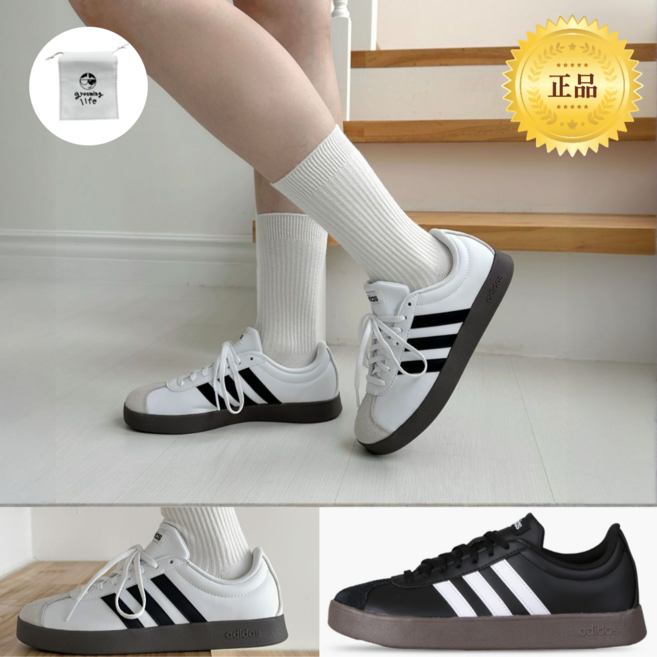 아디다스 VL 코트 베이스 삼바 블랙 화이트 남녀공용 운동화 신발 groominglife 사은품 증정
