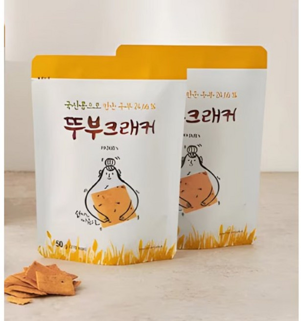 코스트코 두부과자 뚜부크래커 건강 국산콩 어린이 간식, 50g, 8개