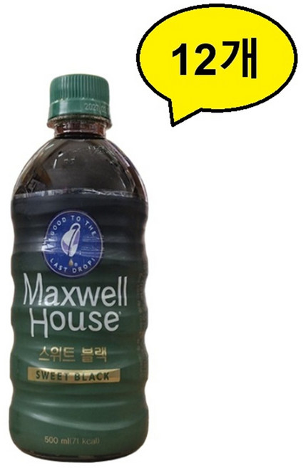 동서 맥스웰하우스 스위트블랙, 500ml, 12개