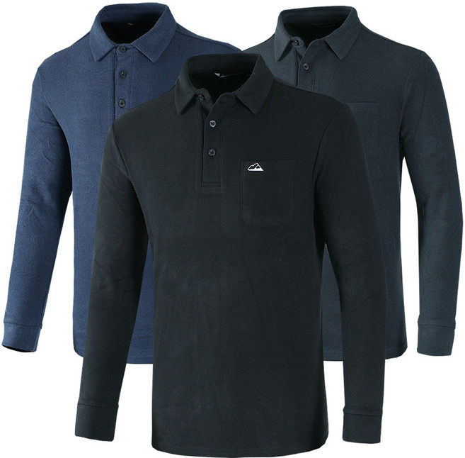 마운티스트 포니 스판 긴팔 카라티 기모티셔츠 겨울 남자 집업 골프 등산 기능성 기모티 1788