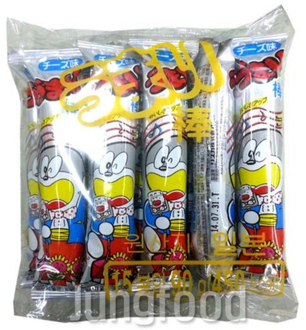우마이봉 막대과자 치즈맛, 6g, 15개