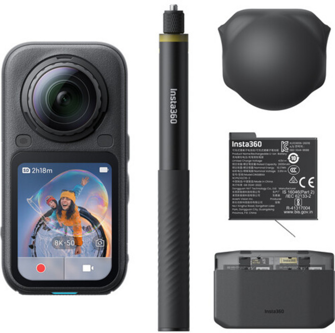 Insta360 X6 360度運動攝影機 8K 50fps萬能套組/標準套組/先創公司貨, 黑色, Insta360 X6 萬能套裝