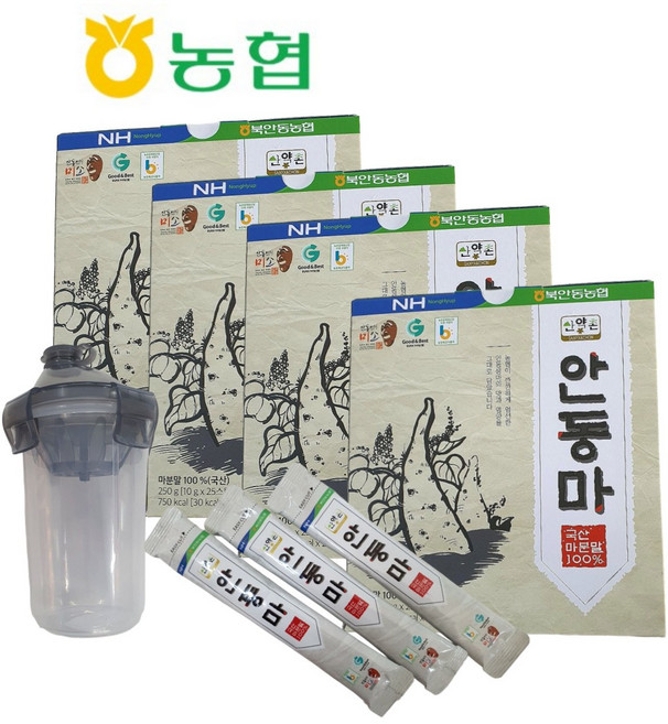 국내산 100% 북안동농협 마스틱(분말 250g X 4박스) 쉐이커 증정, 1개
