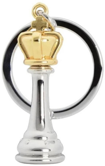 애호가를위한 정교한 체스 키홀더 체스맨 키 체인 휴대용 경량 가방 매력, 1개, 1. Gold