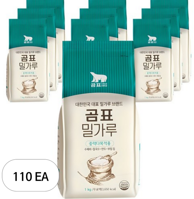코스트코 곰표 중력 밀가루 1KG X 6, 110개