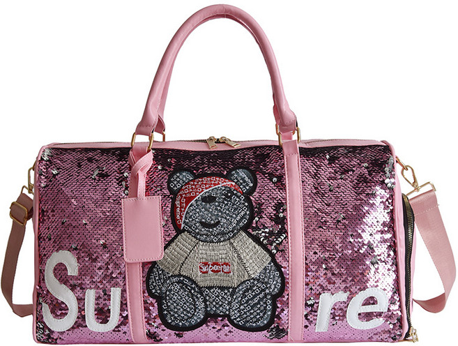 대용량 스팽글 골프백 보스턴백 여행 가방 골프 라운딩 골프화주머니 모음, 핑크