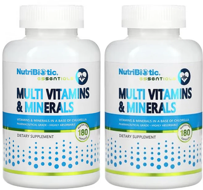 뉴트리바이오틱 필수 영양소 종합비타민 및 미네랄, 180정, 2개 - 쿠팡