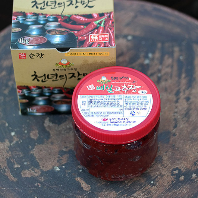 순장 동백 고추장 매실고추장 1kg 보자기, 1개