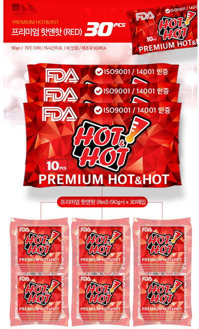 핫앤핫 프리미엄 핫팩 10p, 1개