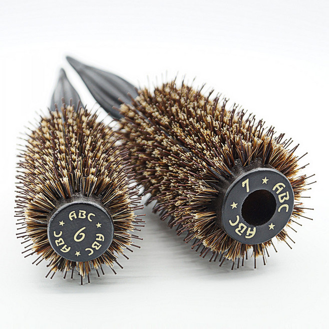 ABC고급돈모 헤어드라이롤 6호 7호 모발브러쉬 대형 특대사이즈 대왕사이즈크기 헤어롤 드라이어 긴머리 올림머리 업스타일 이쁜스타일링 미용실, 1개