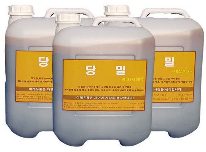 당밀 이엠발효액 EM원액 활성액 국내산 말통20kgX3개