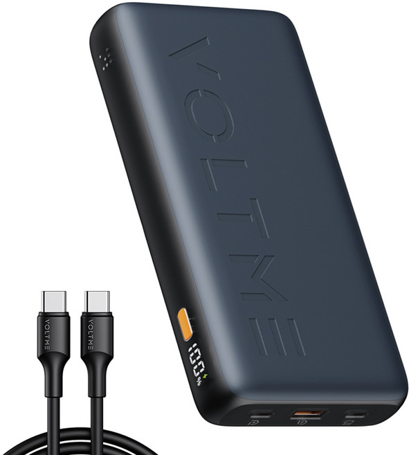 볼트미 하이퍼코어 대용량 보조배터리 PD3.1 PPS 205W 25000mAh C1 140W 출력 CCC 3C 인증 Wh 인쇄 기내반입, 딥블루, HP25P