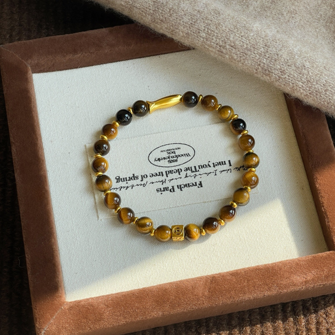 아트리아 천연호안석 행운 물고기 팔찌