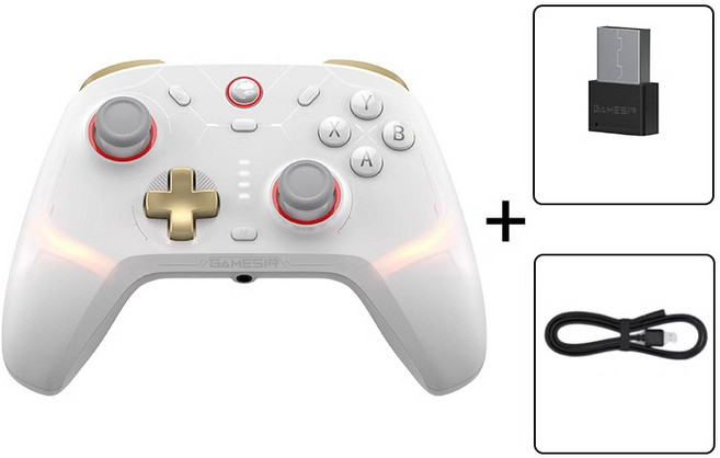 [CTK] 게임써 사이클론2 GameSir Cyclone 2 게임패드 무선 블루투스 컨트롤러 안드로이드호환 건은신화 오공지원 1개 본품+충전지지대 블랙, 본품 화이트, 본품 화이트 × 1개