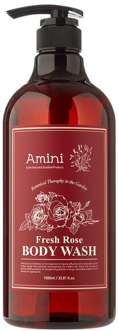 아미니 플라워 테라피 바디워시 프레쉬 로즈, 1개, 1L