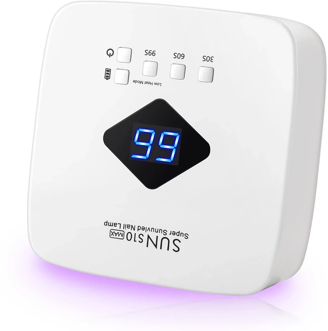 충전식 UV LED 네일 램프 무선 드라이어 3 타이머 설정 터치 컨트롤 자동 센서 빠른 경화 모든 젤 120W, 02 US, 02 SUN S10 MAX white