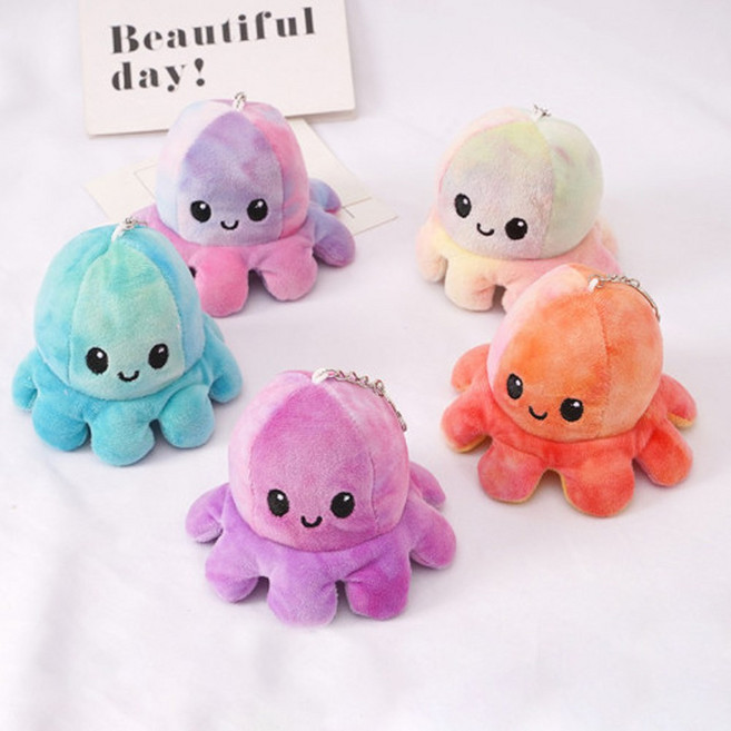 귀여운 반전 문어 4종 인형 키링 가방 장식, 선택.4, 1개