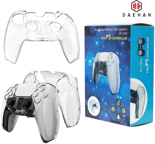 PS5 듀얼센스 컨트롤러 플스5 투명 하드 케이스 PS-001, 플스5 투명케이스 PS-001, 1개