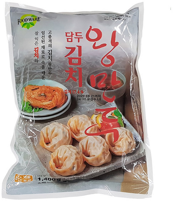 푸드웨어 담두 김치왕만두 1.4kg, 5개