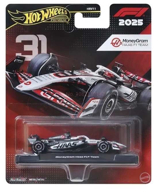 핫휠 F1 HRV11-J 포뮬러 1 레이싱 세트 VISA 레드불 30 맥라렌 481 메르세데스-AMG 63 하스 31 164 다이캐스트 자동차 모형, [05] MoneyGram Hass No.31