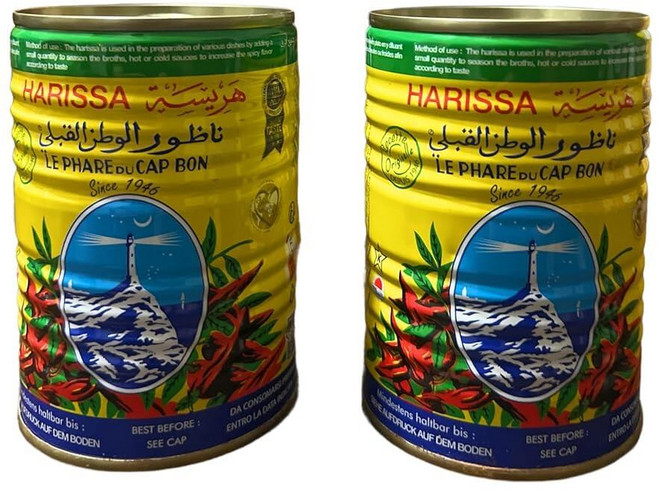 Le-Phare's du Cap Bon Harissa 전통 튀니지 핫소스 각 380g (2팩), Le-Phare's du Cap Bon Harissa,
