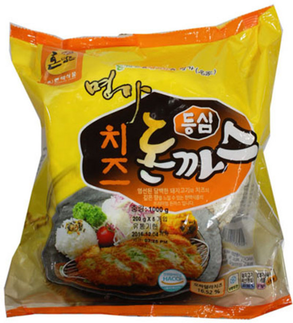 (무)(냉동)명가치즈등심돈까스 1kgX5개, 5개, 1kg