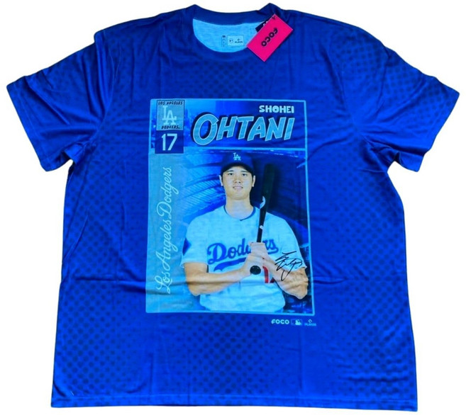 [FOCO] 오타니 쇼헤이 [만화] 티셔츠 공식 상품 S 사이즈 다저스 [MLB 공식]
