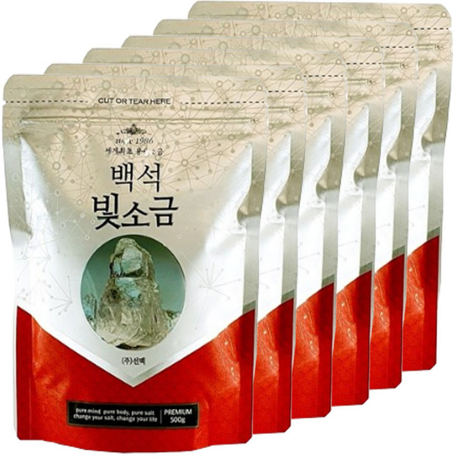 백석빛소금 1000도씨 용융소금 반찬및조리용500g 4개, 500g, 8개