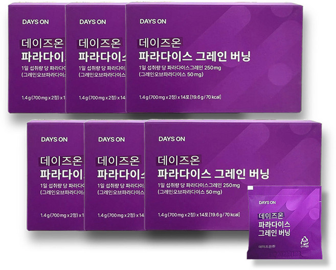 [공식/ 홈쇼핑 정품] 데이즈온 파라다이스 그레인 버닝 다이어트 보조제 (1박스)28정, 6개, 28정