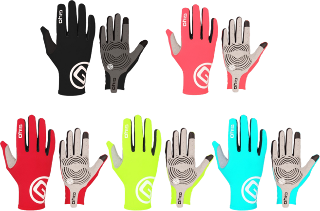 지요 휴대폰 터치 라이딩 긴장갑 양손착용 S02, 빨강