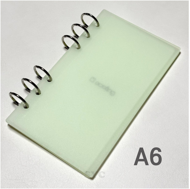 A6 파스텔 연두 아크릴 바인더 다이어리 현금생활 SYC, 1세트