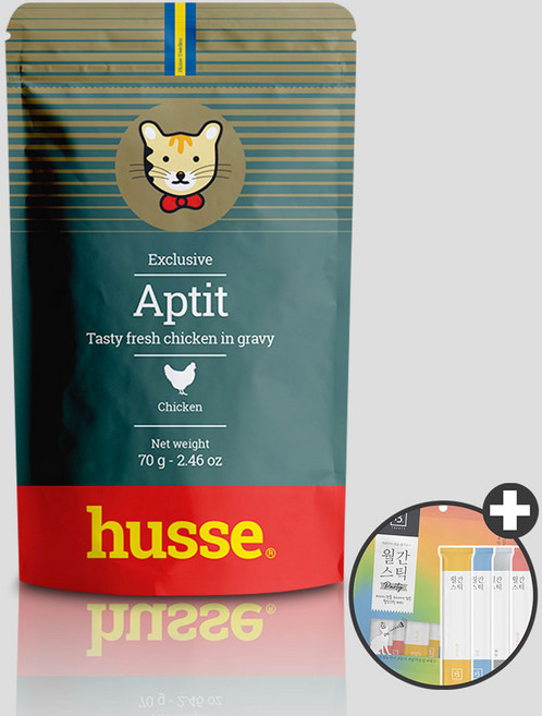 후새 고양이 습식사료 주식 튜나 치킨 파우치 캔, 후새 치킨그레이비 파우치 + 우리집상전 사은품, 30개, 70g
