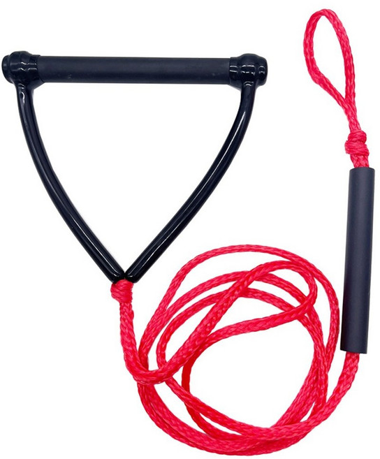 편안한 손잡이 조절 가능한 부유물이있는 워터 스키 서핑 로프 웨이크 서핑을위한 수상 스포츠 로프 보트 서핑의 밧줄, 1개